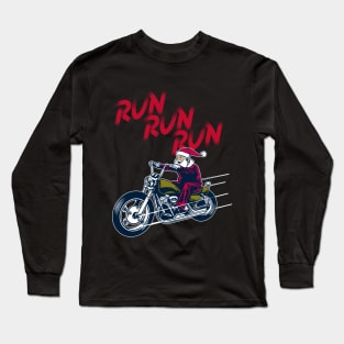 Motorcycle Classic Santa Claus Biker Christmas Run T-Shirt Long Sleeve T-Shirt